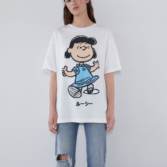Zara | Tops | Zara Peanuts Lucy T Shirt 